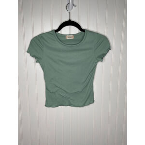 Women's Altar’d State Mint Green Ribbed Crop Top - Size S